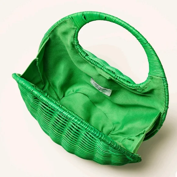 Kate Spade X Target Green Wicker Crescent Bag NWT - Picture 4 of 8